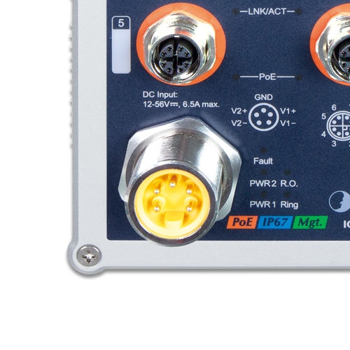 IGS-5227X-4P2T Управляемый ЖД коммутатор L2+/4 M12 PoE 1G/2 M12 1G