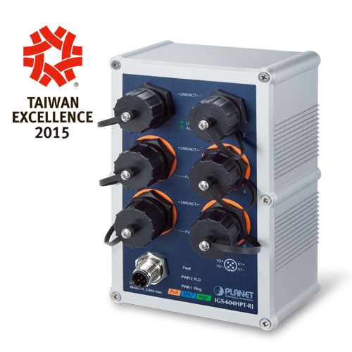 IGS-604HPT-RJ Управляемый ЖД коммутатор L2+/4 RJ45 IP67 PoE 1G/2 RJ45 IP67 1G