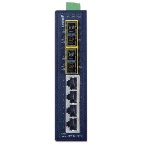 ISW-621TS15 Промышленный неуправляемый коммутатор/4 RJ45 PoE 100M/2 SFP 100M
