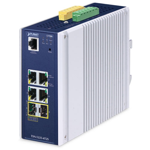 TSN-5225-4T2S Промышленный управляемый TSN коммутатор L2+/4 RJ45 1G/2 SFP 2.5G