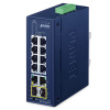 IFGS-1222TF Промышленный неуправляемый коммутатор/8 RJ45 PoE 100M/2 RJ45 1G/2 SFP 1G