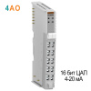 GT-4254 Аналоговый вывод, 4AO, 4-20 мA, 16 бит ЦАП, RTB 10