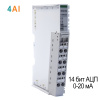 ST-3134 Аналоговый ввод, 4AI, 0-20 мА, 14 бит АЦП, RTB 8 ST-3134 Аналоговый ввод, 4AI, 0-20 мА, 14 бит АЦП, RTB 8
