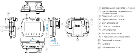 TOPRH0700WD Панель оператора 7″, 1024x768, 6MB, SD карта, проводная