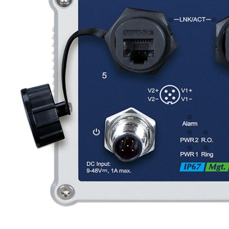 IGS-5227-6T Управляемый ЖД коммутатор L2+/4 RJ45 IP67 1G