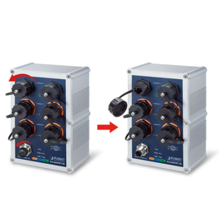 IGS-604HPT-RJ Управляемый ЖД коммутатор L2+/4 RJ45 IP67 PoE 1G/2 RJ45 IP67 1G