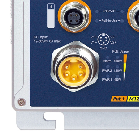 ISW-808PT-M12 Неуправляемый ЖД коммутатор/8 M12 PoE 1G