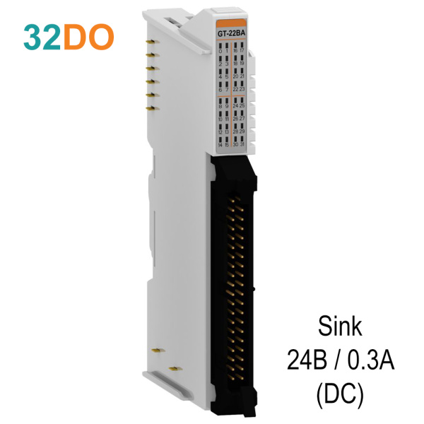 GT-22BA Дискретный вывод, 32DO, 24 В/0.3А (DC), Sink, IDC 40 GT-22BA Дискретный вывод, 32DO, 24 В/0.3А (DC), Sink, IDC 40