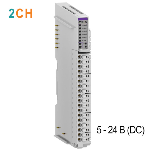GT-5122 Высокоскоростной счетчик, 2CH, 5~24 В (DC), RTB 18 GT-5122 Высокоскоростной счетчик, 2CH, 5~24 В (DC), RTB 18