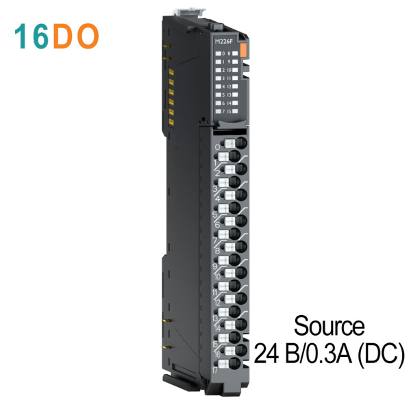 M226F Дискретный вывод, 16DO, 24 В/0.3А (DC), Source, RTB 18 M226F Дискретный вывод, 16DO, 24 В/0.3А (DC), Source, RTB 18