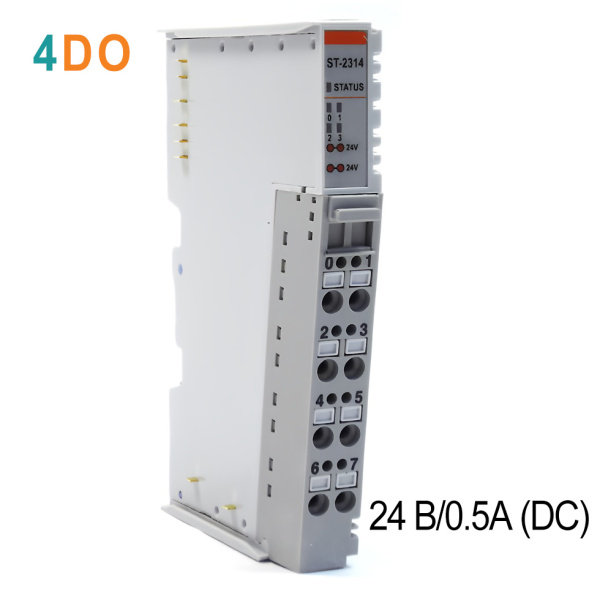 ST-2314 Дискретный вывод, 4DO, 24 В/0.5А (DC), Sink, RTB 8 ST-2314 Дискретный вывод, 4DO, 24 В/0.5А (DC), Sink, RTB 8