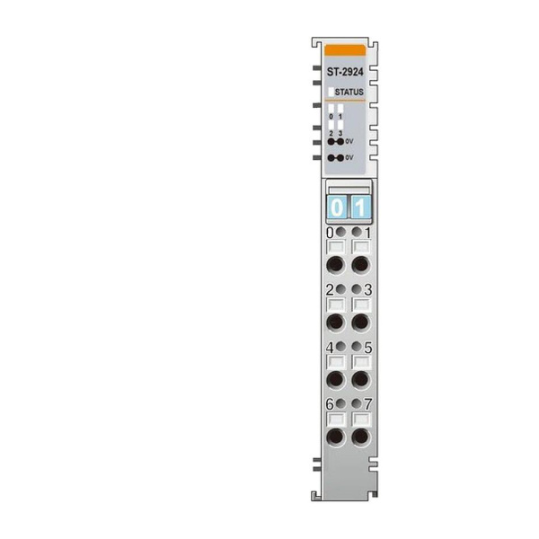 Модуль дискретного вывода Crevis ST-2924, 4DO, реле 24 В/2А (AC/DC), RTB 8