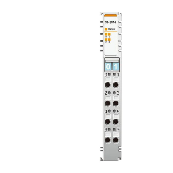 Модуль дискретного вывода Crevis ST-2944, 4DO, реле 24 В/2А (AC/DC), RTB 8