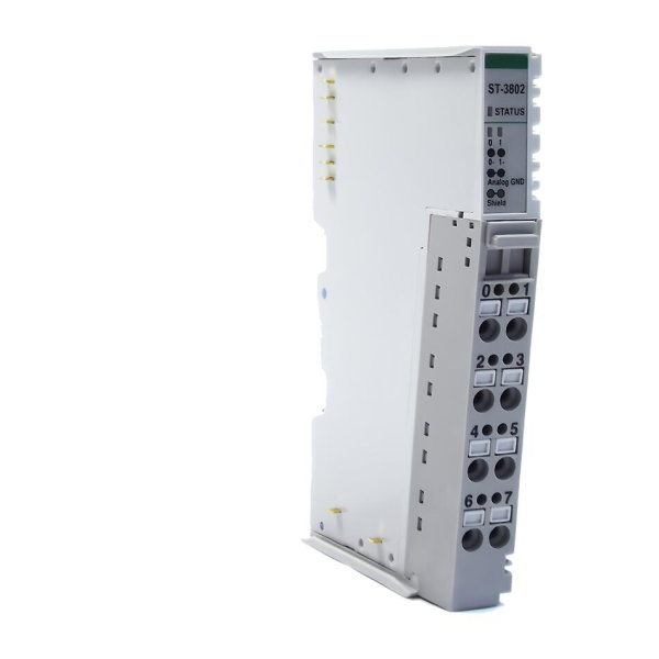 Модуль аналогового ввода Crevis ST-3802, 2AI, термопара TC, 16 бит АЦП, RTB 8