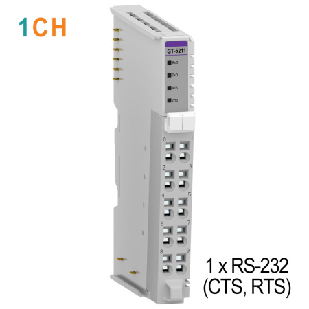 GT-5211 Интерфейсный модуль, 1xRS-232 (CTS, RTS), RTB 10 GT-5211 Интерфейсный модуль, 1xRS-232 (CTS, RTS), RTB 10